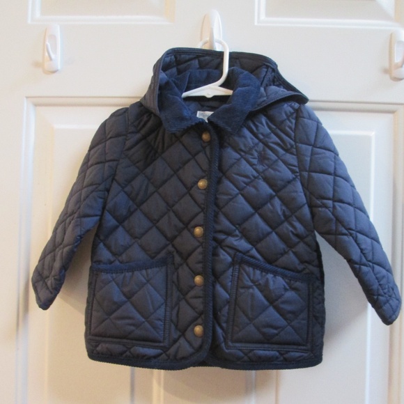 Ralph Lauren Quilted Navy Blue Kids Jacket - Picture 1 of 13